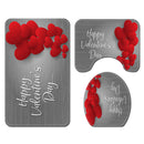 Honana 4PCS Bathroom Waterproof Shower Curtain Bathroom Toilet Seat Covers Pedestal Rug Bath Mat