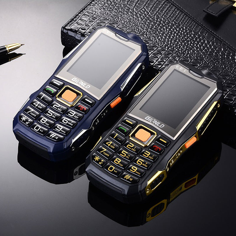 GIONLD 2019 2.4 inch 3000mAh Power Bank Magical Voice Military Antenna Analog TV FM Radio bluetooth Flashlight Dual SIM Card Feature Phone