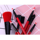 O.TWO.O 7Pcs Hot Red Makeup Brushes Set  Face Eye Makeup Brush Kit Soft Hair Multifunctional Cosmetic Brush