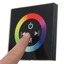 DC12-24V Black/White Glass Touch Panel Controller Dimmer Wall Switch Ring Full-Color Controller