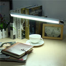 Foldable Adjustable Pure White Swing Arm LED Desk Lamp Touch Dimmable Eye Care Table Lamp