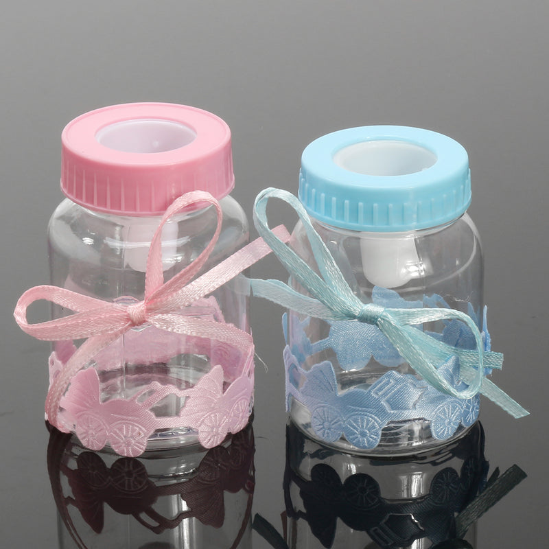 12Pcs Fillable Bottles Candy Box Baby Shower Baptism Party Favour Christening
