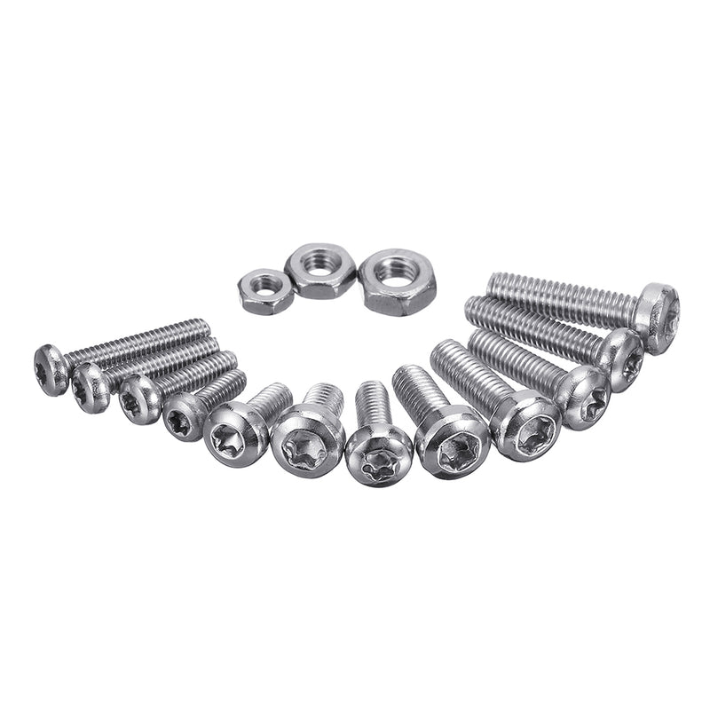 Suleve MXST1 480Pcs M2/M2.5/M3 Torx Machine Screw 304 Stainless Steel Pan Head Bolt Nut Assortment