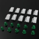 10pcs Car Door Bump Strip Fastener Clips Exterior Side Trim Moulding For BMW E36