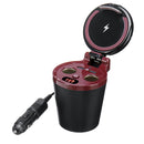 12-24V 80W Dual USB Universal QI Wireless Charging Cup Car Charger