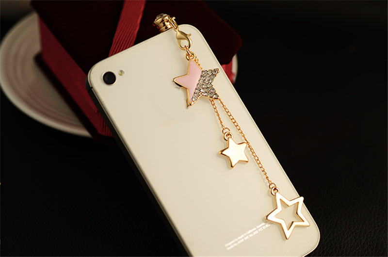 Universal 3.5mm Stars Decoration Dirtproof Plug for Samsung Xiaomi HUAWEI