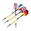12Pcs 4 Kinds National Flag Tail Darts With 36 Extra Soft Tips Professional