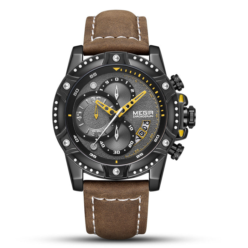 MEGIR 2130 Fashion Sport Men Watch Waterproof Chronograph Quartz Watch