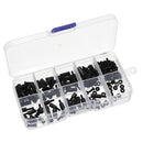 Suleve M2.5NH1 200Pcs Nylon Screw White/Black Hex Screw Nut PCB Standoff Spacer Assortment Kit