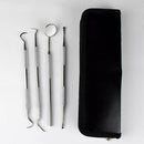 4pcs Oral Care Teeth Cleaning Tool Anti Fog Mirror Scraper Scaler Dental Probe Waxing Carving