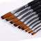 BGLN 801 9 Pcs/set Nylon Hair Oil Paint Brushes Flat Painting Brush For Oil Acrylic Brush Pens pincel para pintura School Students Art Supplies