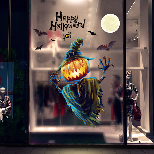 Miico XL626 Cartoon Sticker Halloween Sticker Pumpkin Wall Sticker Room Decoration