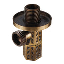 Antique Brass Triangle Valve Bathroom Accessory G1/2 Brass Angle Stop Valve Filling Valve Hexagonal Column Type