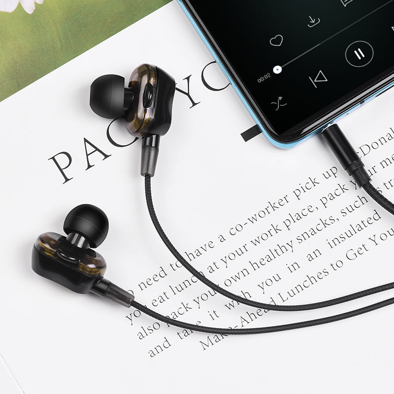 BOROFONE BM41 Universal 3.5mm Music HiFi Earphone Headphones With Mic for Smartphones