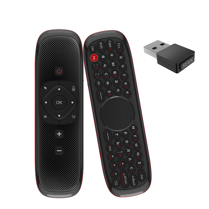 Wechip W2 Air Mouse Russian Keyboard  2.4g 6 Axis Gyroscope with TouchPad Anti-Lost Function Fly Air Mouse Per Android Tv Box /Mini Pc/Tv/Win 10