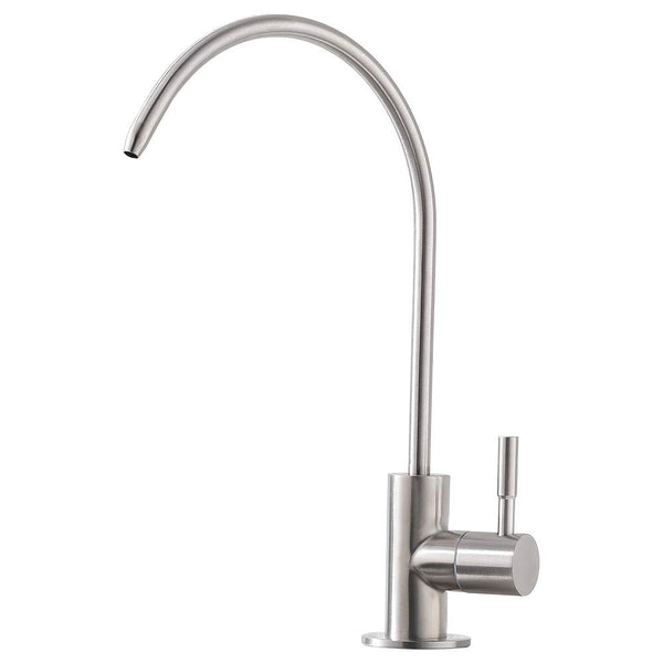 304 Stainless Steel Reverse Osmosis Faucet 360 Degree High Arc Swivel Spout Drinking Water Filter Single Handle Cold Water Faucet