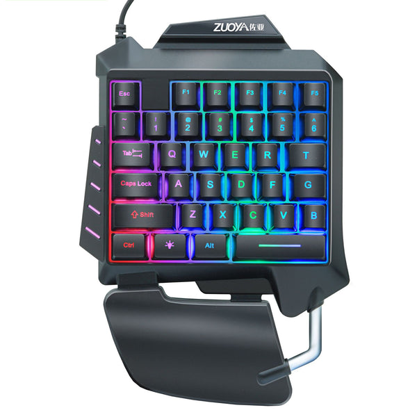 ZUOYA G92 Wired Single Handed RGB Gaming Membrane Keyboard 35 Keys One Hand Ergonomic Game Keypad for PC Laptop Pro PUBG Gamer
