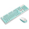 XINMENGN520 2.4GHz Wireless Retro Keyboard and Mouse Combo Set for School Office Use