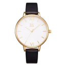 SK K0056 Simple Design Ladies Wrist Watch Casual Style Leather Strap Quartz Watches
