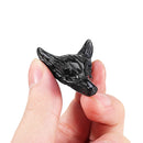 Natural Black Obsidian Wolf Head Pendant Necklace Jewelry Quartz Crystal Gift
