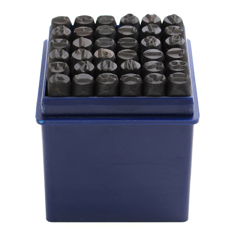36pcs 6mm Steel Punch Alphabet Letter Number Stamp Tool Metal Leather Craft