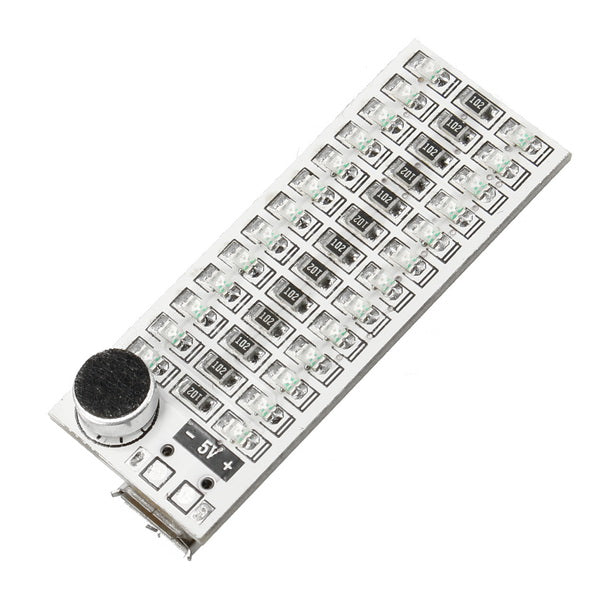 5Pcs 2x13 USB Mini Spectrum Green LED Board Voice Control Sensitivity Adjustable
