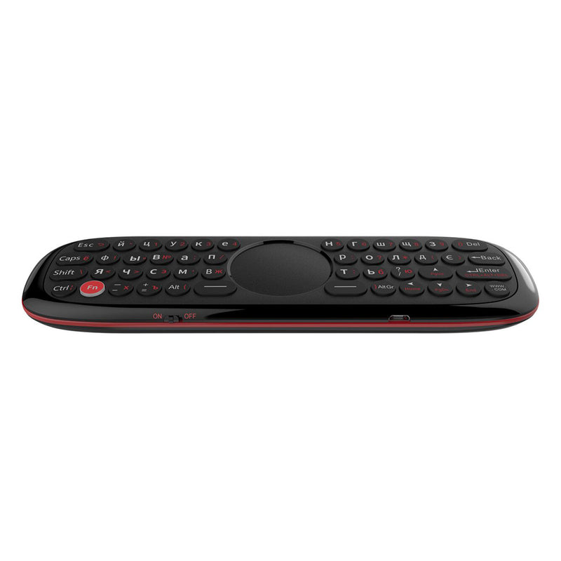 Wechip W2 Air Mouse Russian Keyboard  2.4g 6 Axis Gyroscope with TouchPad Anti-Lost Function Fly Air Mouse Per Android Tv Box /Mini Pc/Tv/Win 10