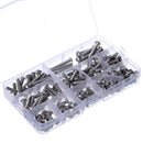 Suleve M5SH7 165Pcs M5 Hex Socket Button Head Screw 304 Stainless Steel Bolt Assortment Set