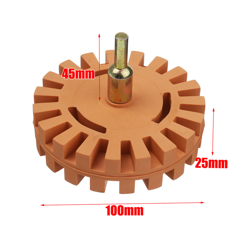 20/25mm Removal Eraser Wheel Power Drill Arbor Adapter 4 inch Rubber Pinstripe