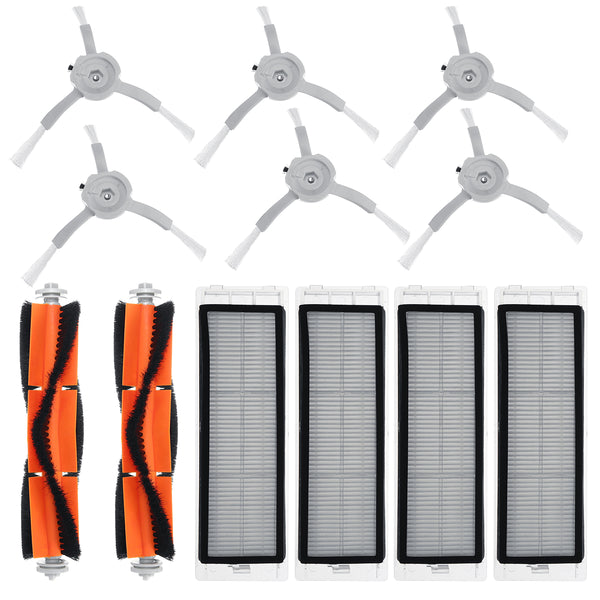 2 Main Brush + 6 Side Brush + 4 Filter Kit For Xiaomi for Roborock S50 Vacuum Cleaner Replacement Accessories