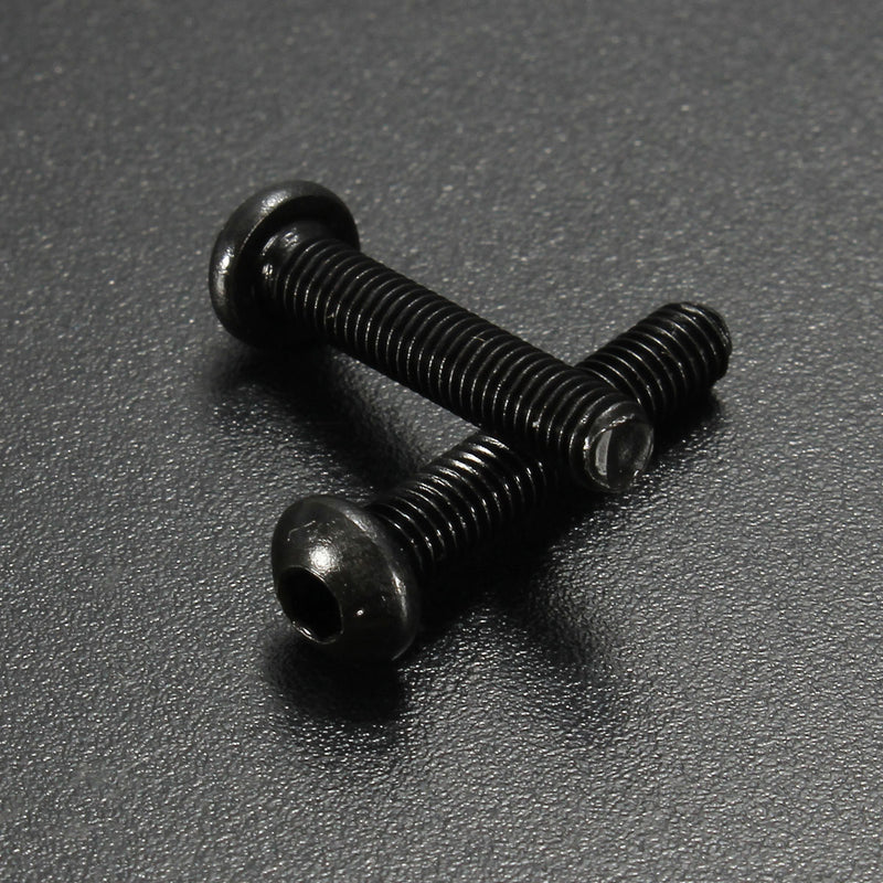 Suleve M3CH1 100Pcs M3 Carbon Steel Button Head Hex Socket Cap Screw Bolt Metric Allen Bolt