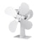 4 Blade Heat Powered Wood Stove Fan White For Wood Burner Fireplace Eco Fan