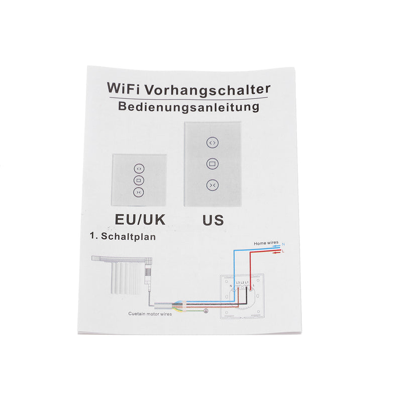 WiFi Wall Smart Curtain Switch Touch Panel Phone APP Control Roller Shutter Timer Switch Support Alexa Google Home