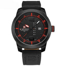NAVIFORCE 9063 Simple Design Men Wrist Watch Date Display Leather Strap Quartz Watches