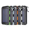 20000mAh Solar Charging Power Bank SOS Mode Portable Cell Phone Solar Charger with Dual USB Charging Ports LED Flashlight Carabiner/Compass