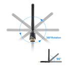 ROCKETEK 600Mbps Dual Band 2.4G 5G Wireless USB Wifi Adapter Antenna Networking Adapter LAN Card