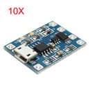 10Pcs Micro USB TP4056 Charge And Discharge Protection Module Over Current Over Voltage Protection