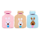 21x14cm Portable Hot Water Bottle Bag Creative Cute Cartoon Rabbit Hand Warmer