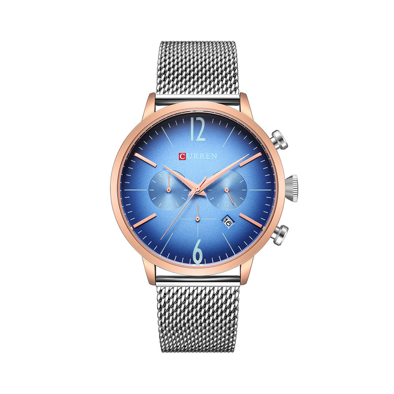 CURREN 8313 Men Clock Stainless Steel Casual Date Waterproof Quartz Watch
