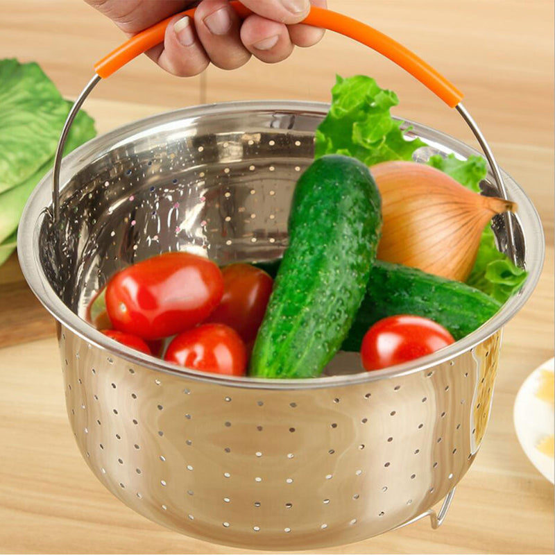 304 Stainless Steel Steam Steamer with Handle For Instant Pot Rice Pressure Cooker