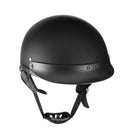 Motorcycle German Style Half Face Helmet Scooter Bike Matt Black M/L/XL DOT