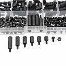 Suleve M3NH6 300Pcs M3 Nylon Screw White&Black Hex Screw Nut PCB Standoff Spacer Assortment Kit