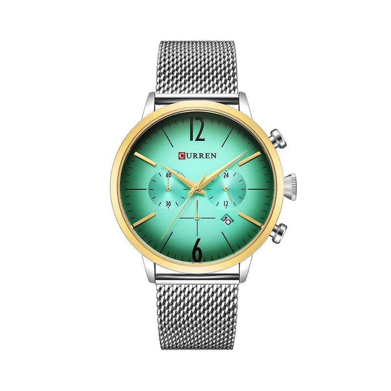 CURREN 8313 Men Clock Stainless Steel Casual Date Waterproof Quartz Watch