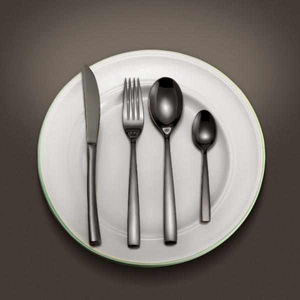 KCASA KC-FL200 Stainless Steel Black Gold Flatware Dinnerware Cutlery Fork Knife Spoon Tableware Set