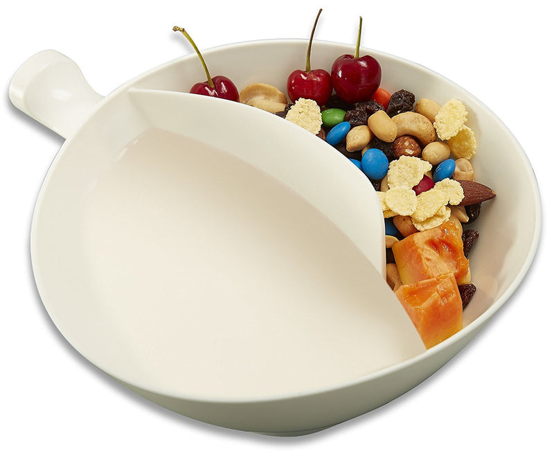 Multifunctional Plastic Cereal Snacks Bowl Separate Containers for Snacks and Milk Salad Cutter Bowl
