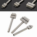 Leather Craft Round Hole Punch Cutter 2/4/6 Hole Row Puncher 5mm Spacing Hole Punch