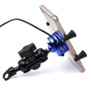 3.5-6 inch Phone GPS Holder USB Charger Motorcycle Scooter WUPP 3 Colors