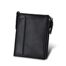 IPRee Men's Vintage RFID Blocking Wallet Genuine Leather ID Card Holder Coin Pocket Purse