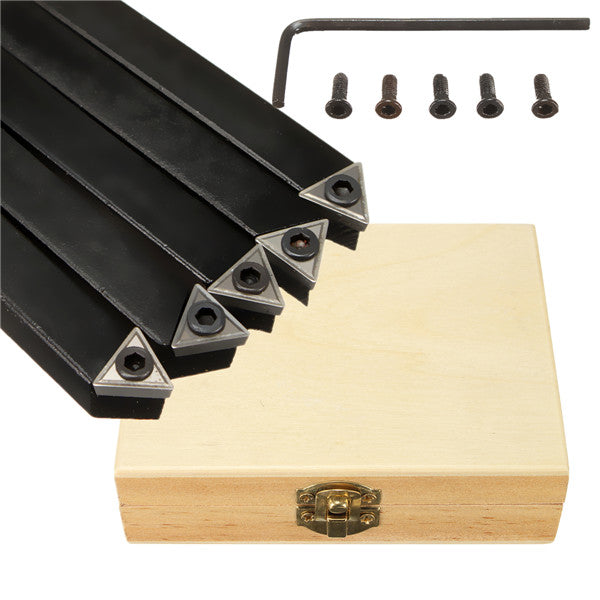 5pcs 5/16 Inch Shank TCMT0902 Lathe Indexable Carbide Inserts and Turning Tool Holders