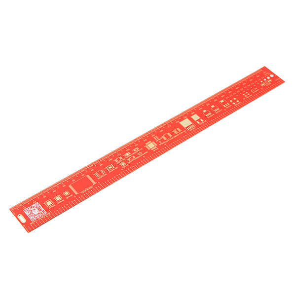 5Pcs 30cm Multifunctional PCB Ruler Measuring Tool Red
